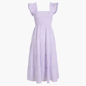 Hill House The Ellie Nap Dress - Lilac Stripe Linen
